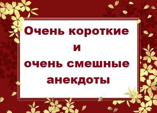 Подробнее о статье Очень короткие и очень смешные анекдоты