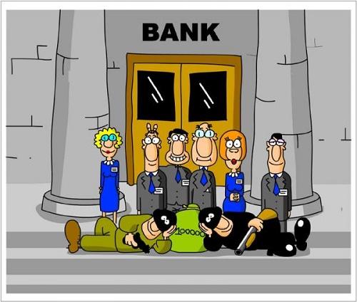 анекдот картинка про банк и банкиров