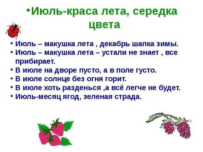 Подробнее о статье Народные приметы и поговорки про июль