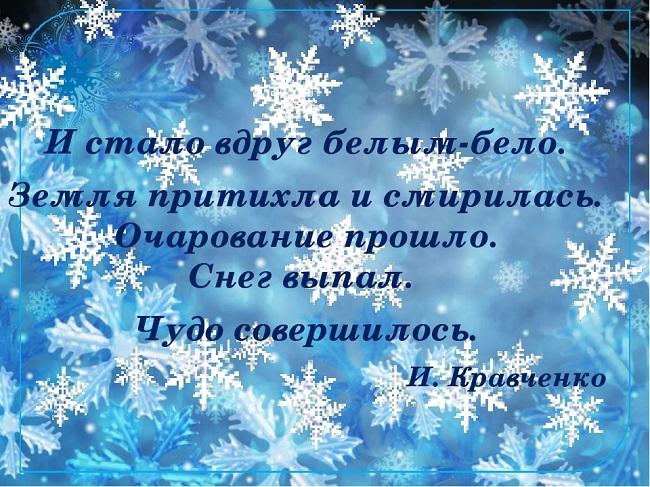 Подробнее о статье Красивые короткие статусы про снег