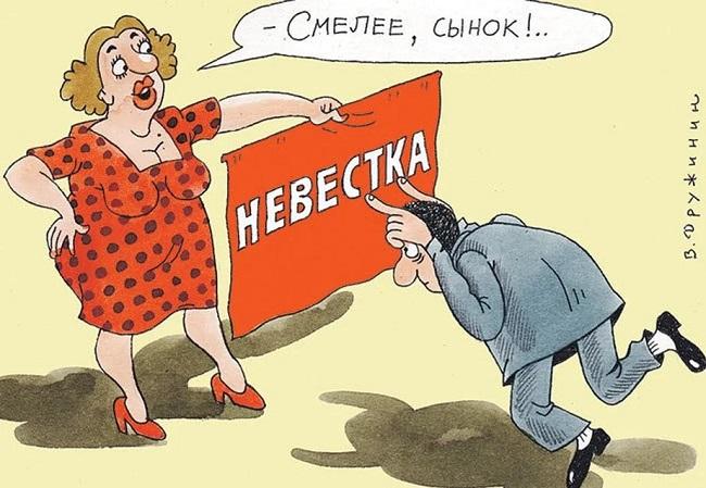 Смешные шутки и анекдоты про свекровь