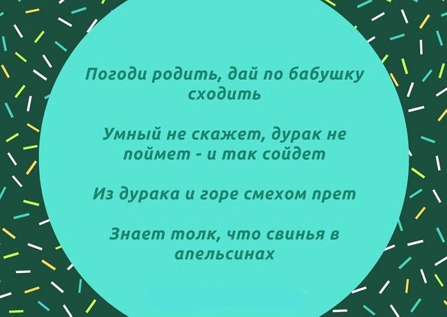 Подробнее о статье Прикольные короткие пословицы