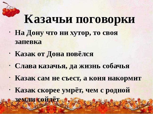 Подробнее о статье Мудрые казачьи пословицы и поговорки