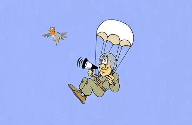 Очень смешные анекдоты про парашютистов