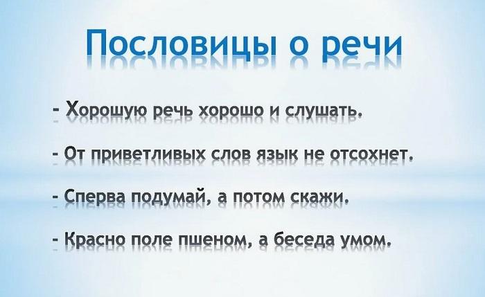 Подробнее о статье Народные пословицы и поговорки про речь